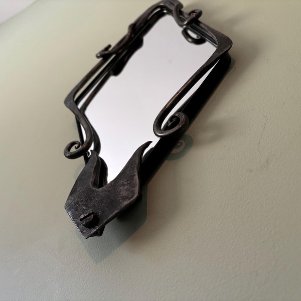Hand Forged Decorative Wall Mirror and Frame