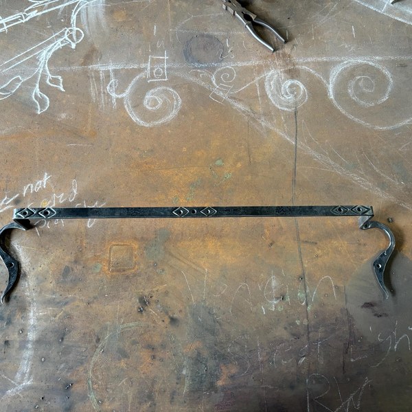 Forged and Textured Towel Rack