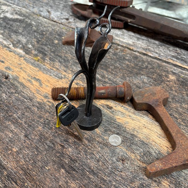 Hand Forged Flying Snake Desk Key Holder
