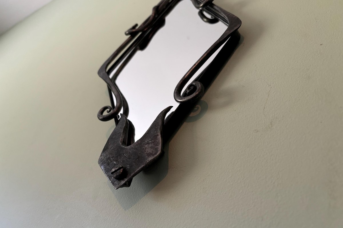 Hand Forged Decorative Wall Mirror and Frame