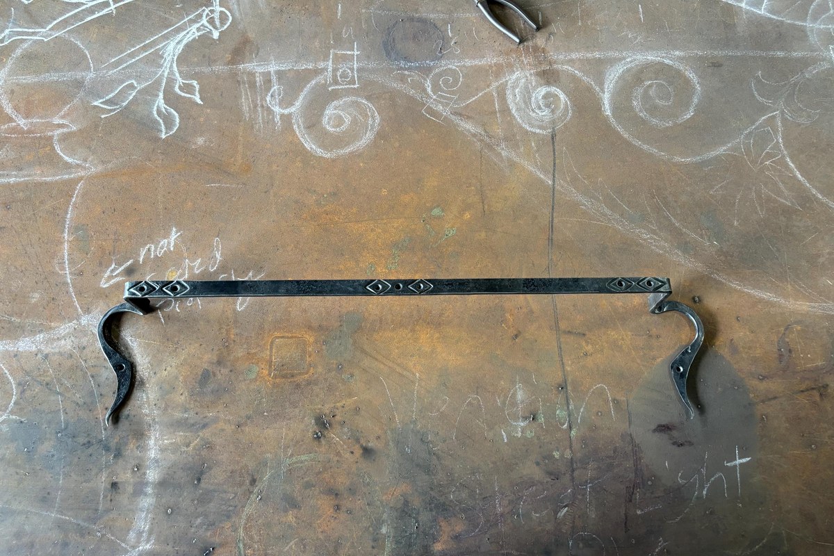 Forged and Textured Towel Rack