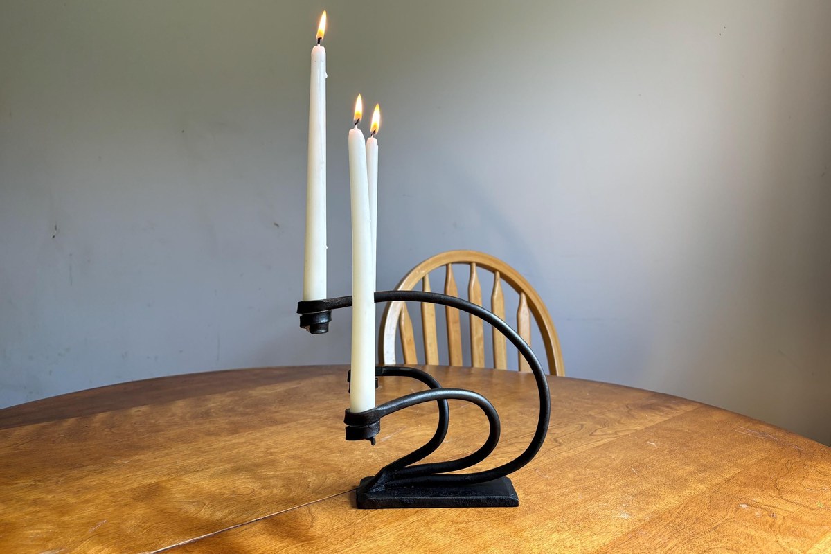 Contemporary Forged Candle Holders