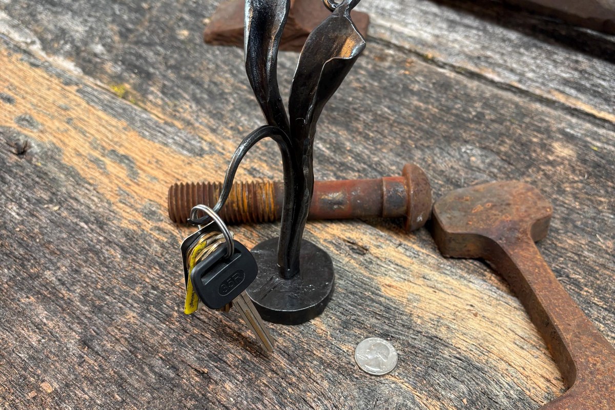 Hand Forged Flying Snake Desk Key Holder