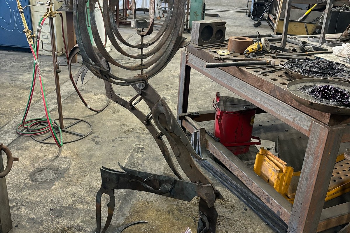 Atlas — Forged Steel Sculpture